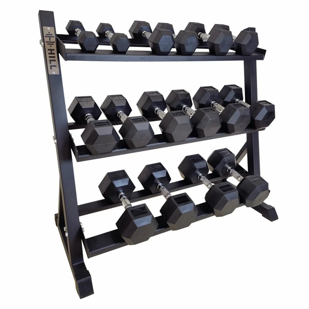 Hex Dumbbell Set 2.5kg - 20kg with Rack Gym - Image 1