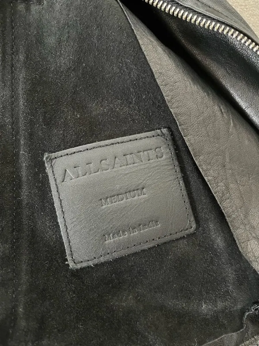 Allsaints Rio Leather Jacket Men's - Image 3