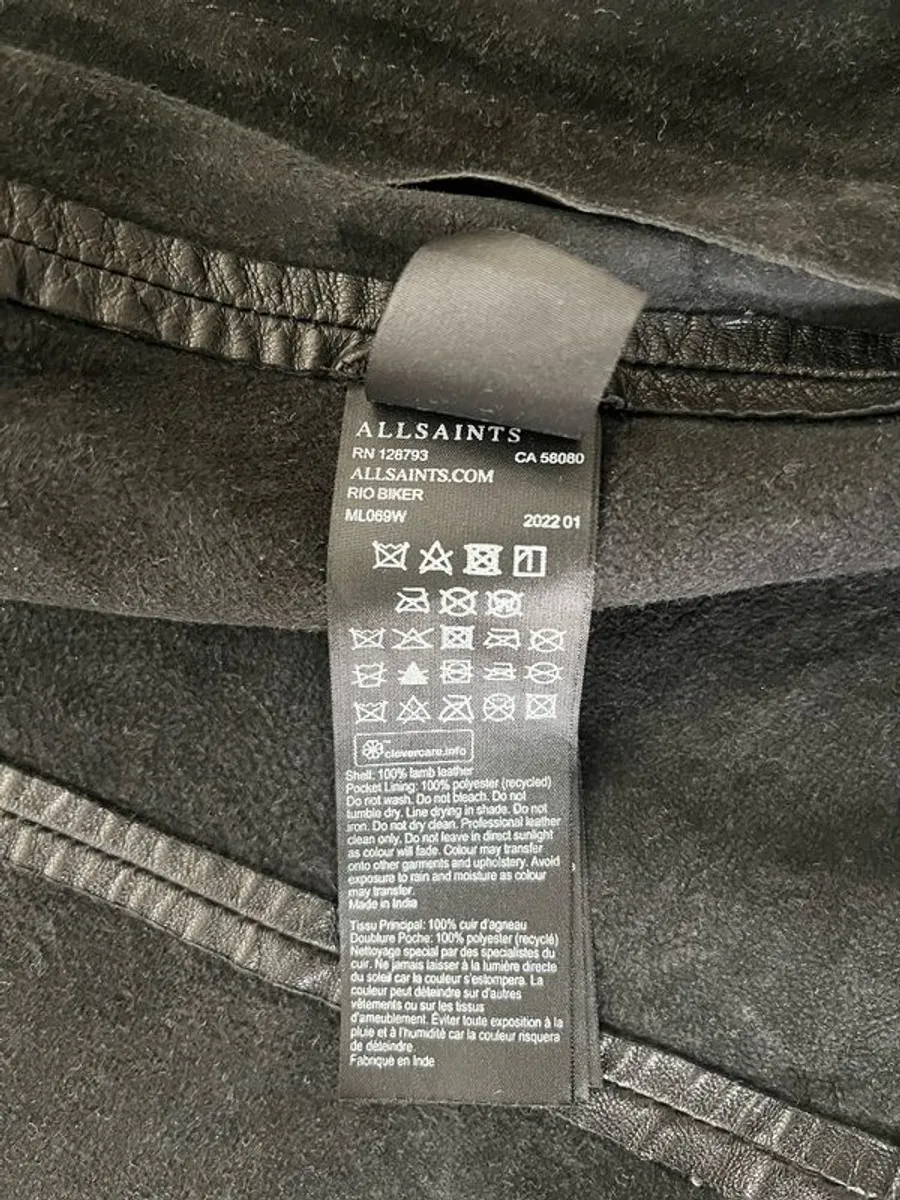 Allsaints Rio Leather Jacket Men's - Image 4