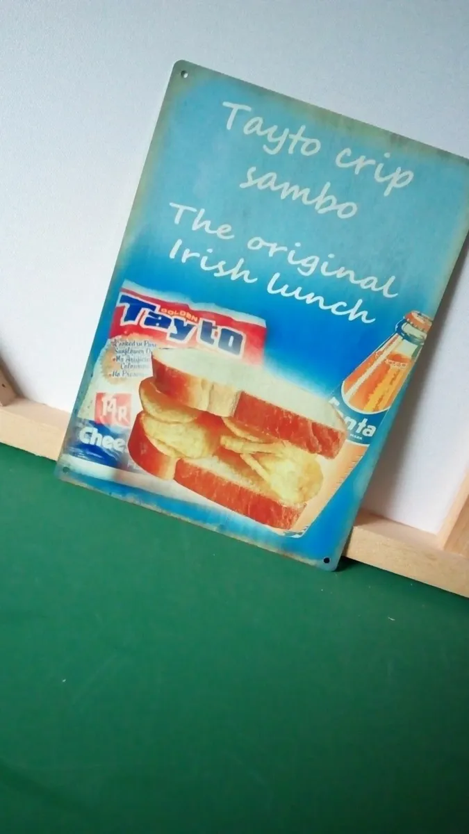 Tayto crisps tin signs Tayto retro metal sign - Image 1