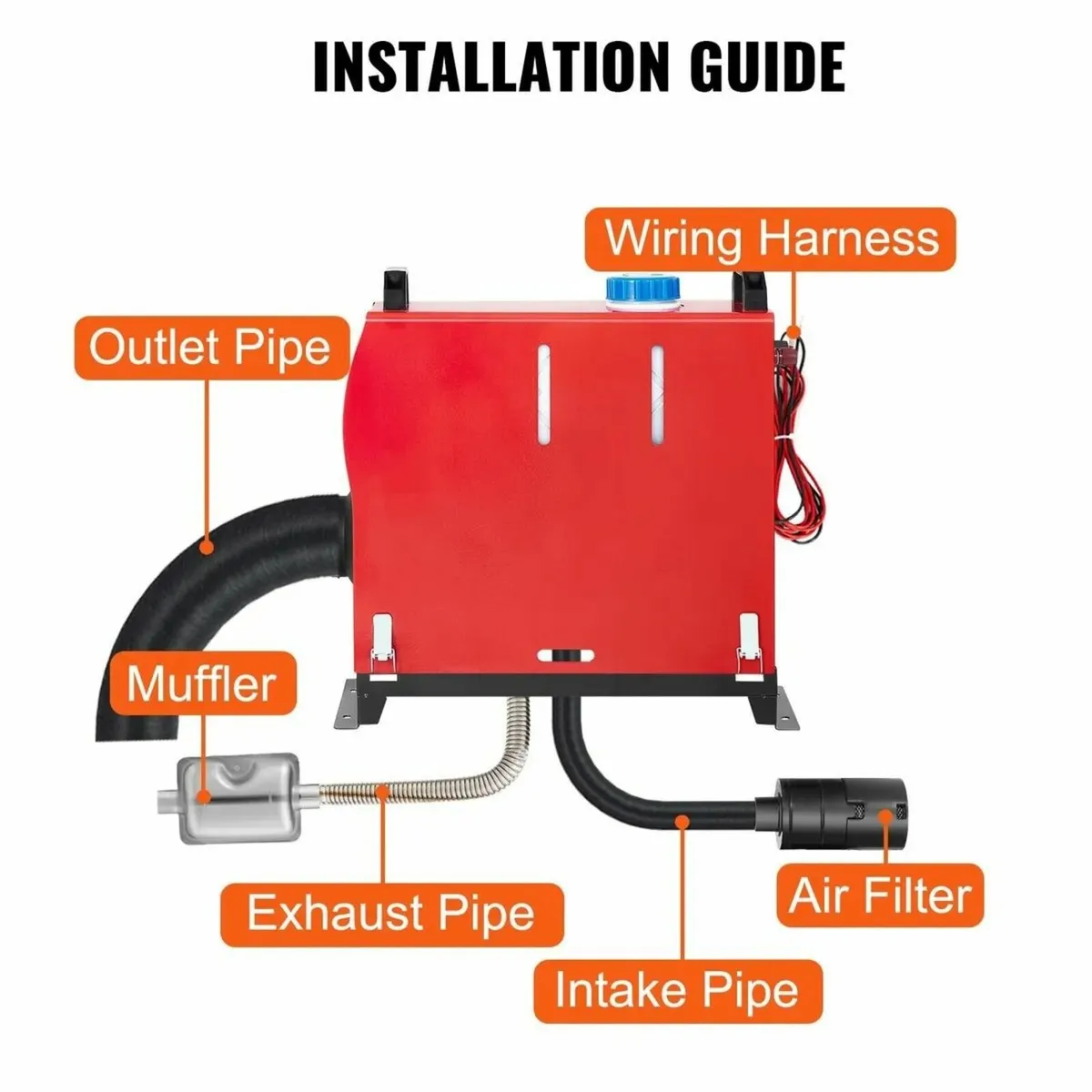 Efficient 8KW Diesel Heater: Blue Remote Included - Image 3