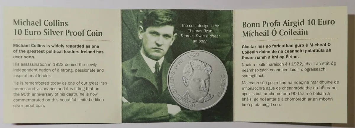 Irish Silver Proof Coin Set Michael Collins - Image 2