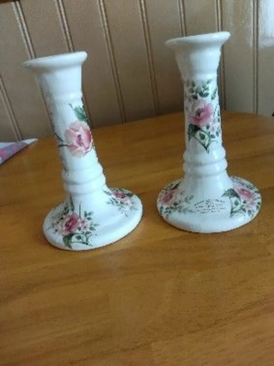 Gorski designed porcelain Candlesticks - Image 1