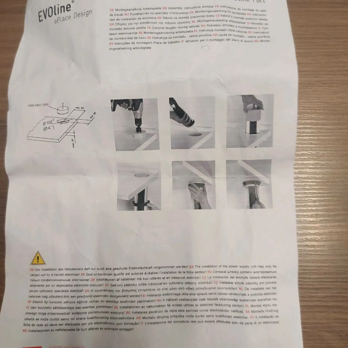 Evoline popup socket for worktop - Image 4