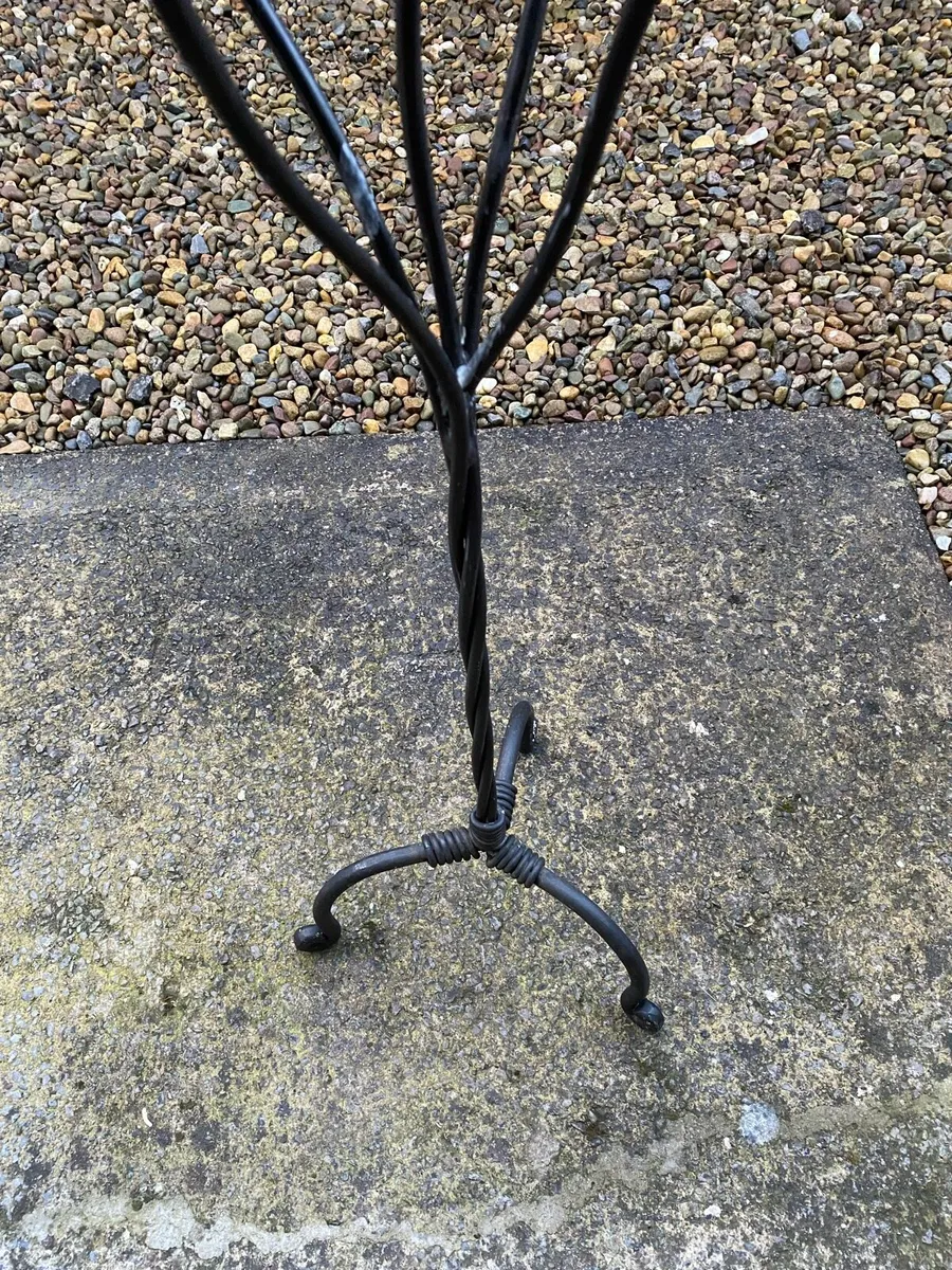 Beautiful Tall Sturdy Cast Iron Candle Holder - Image 2