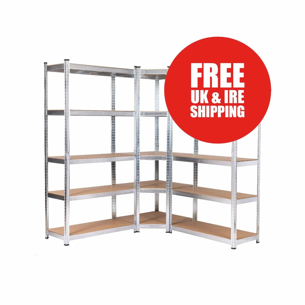 Corner + 2 Bays | Galvanised | 400mm Deep - Image 1