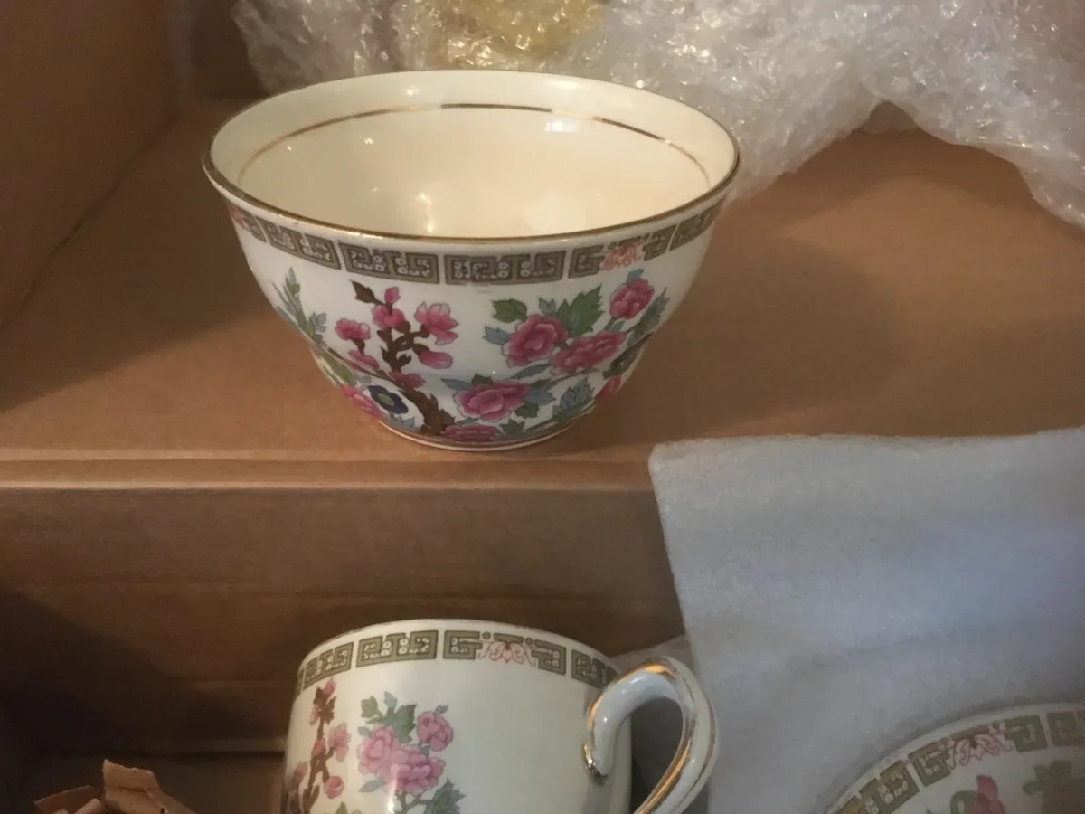 Famel Rose China Arklow Pottery Sugar Bowl & Cup - Image 1