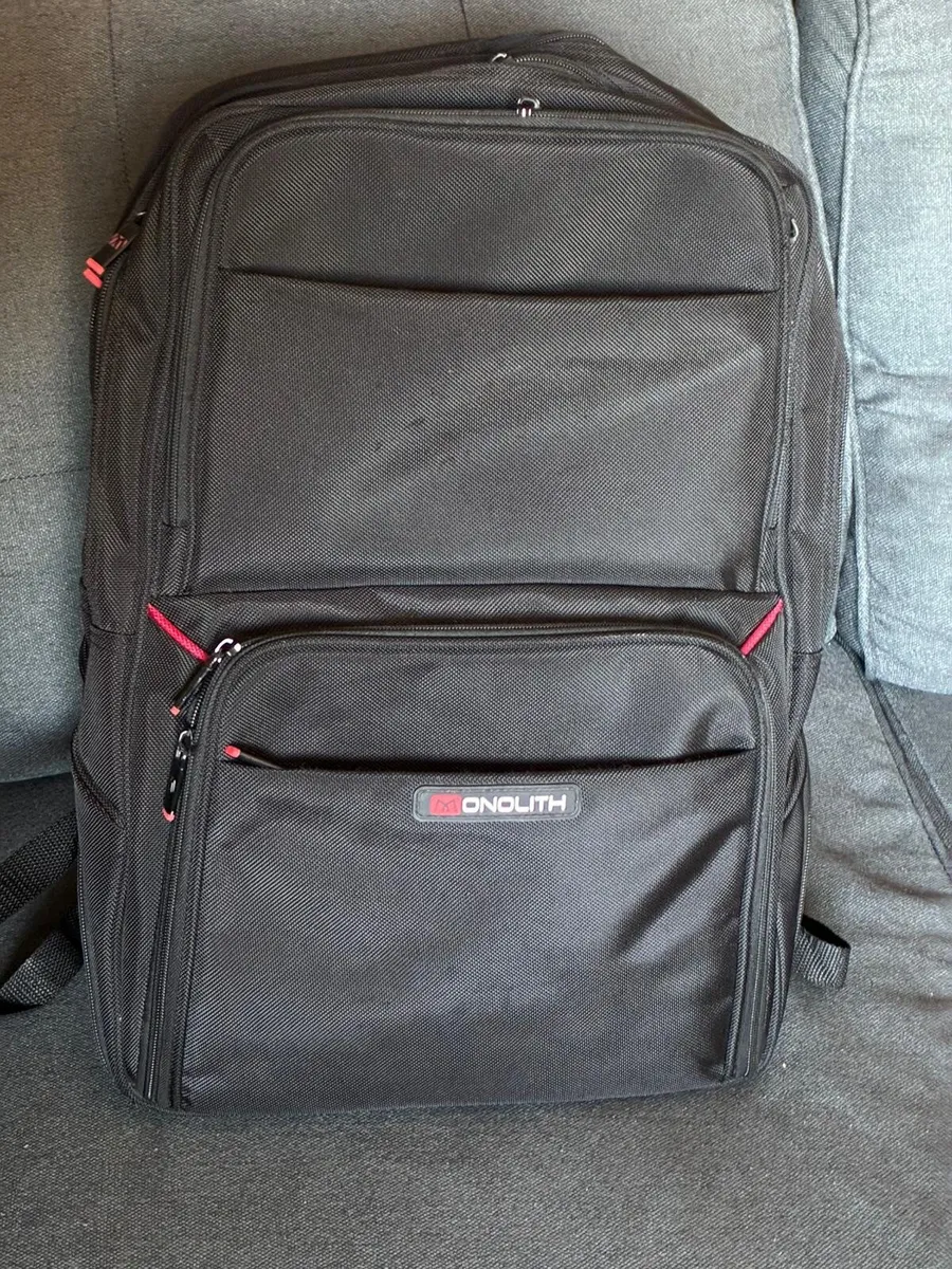 Monolith Black Laptop Backpack - Image 1