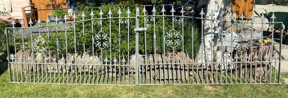 13 foot wrought iron gates (galvanised) On hold - Image 1