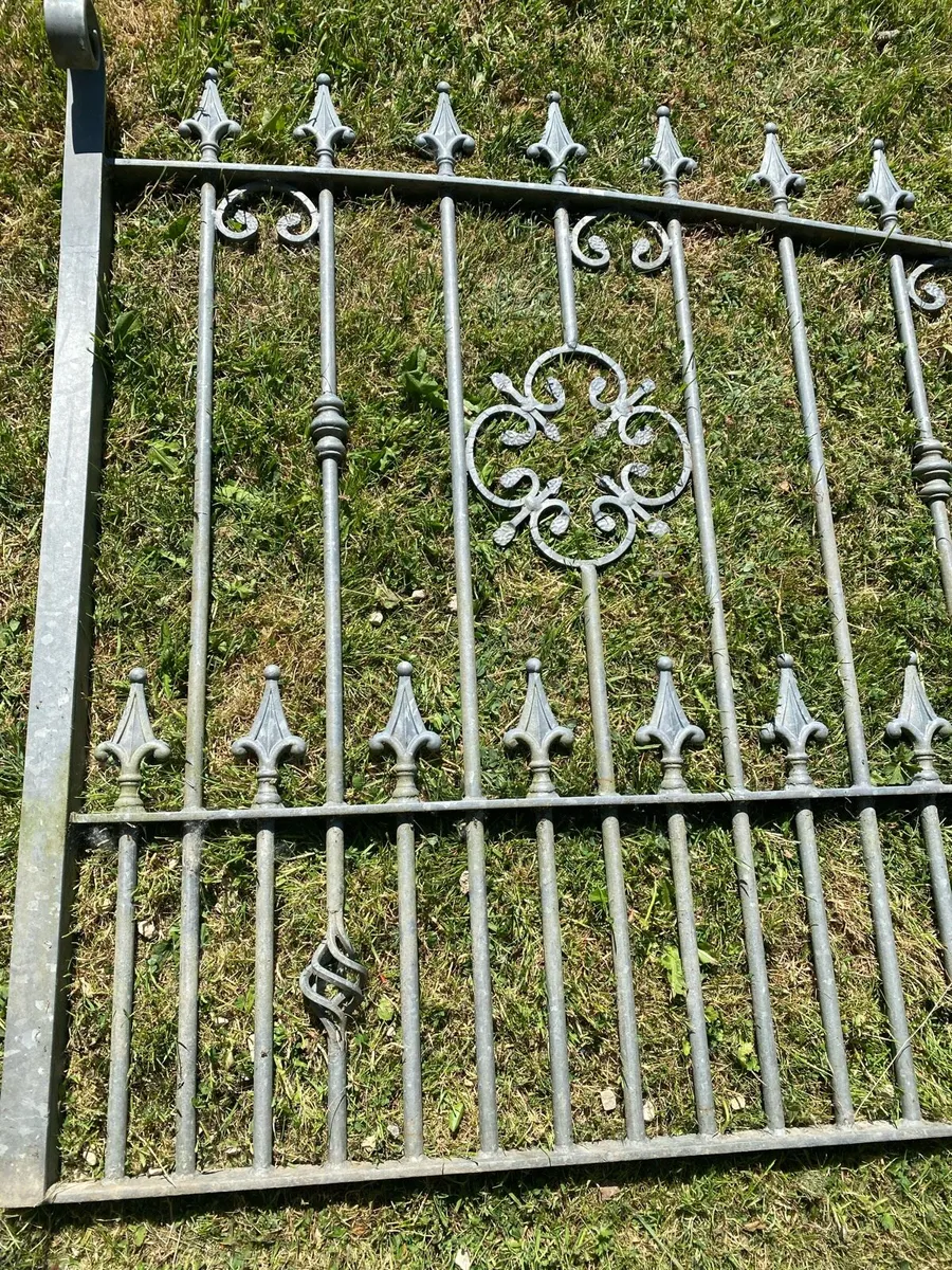13 foot wrought iron gates (galvanised) On hold - Image 2