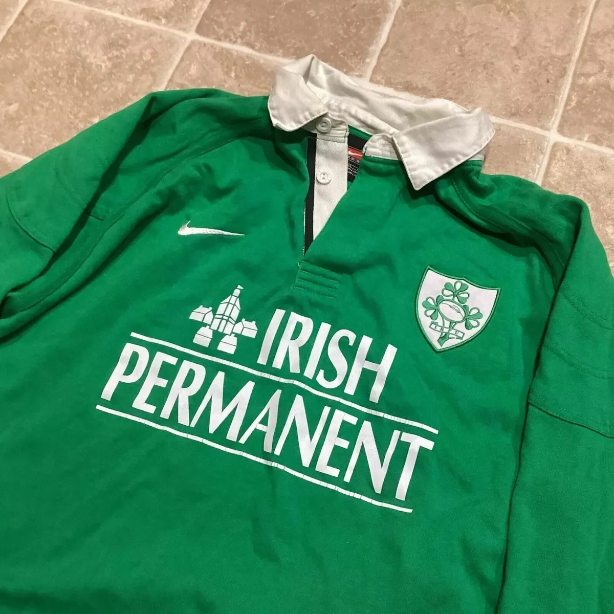 Vintag Nike Ireland Long Sleeve Rugby Jersey Shirt - Image 2