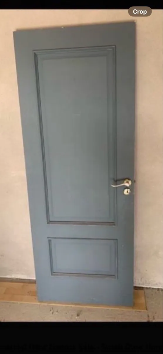 2 Panel Solid Beech Door (Painted in FB Downpipe)