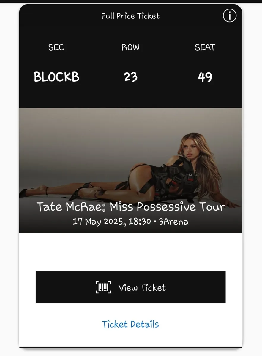 Tate McRae Tickets - Image 2