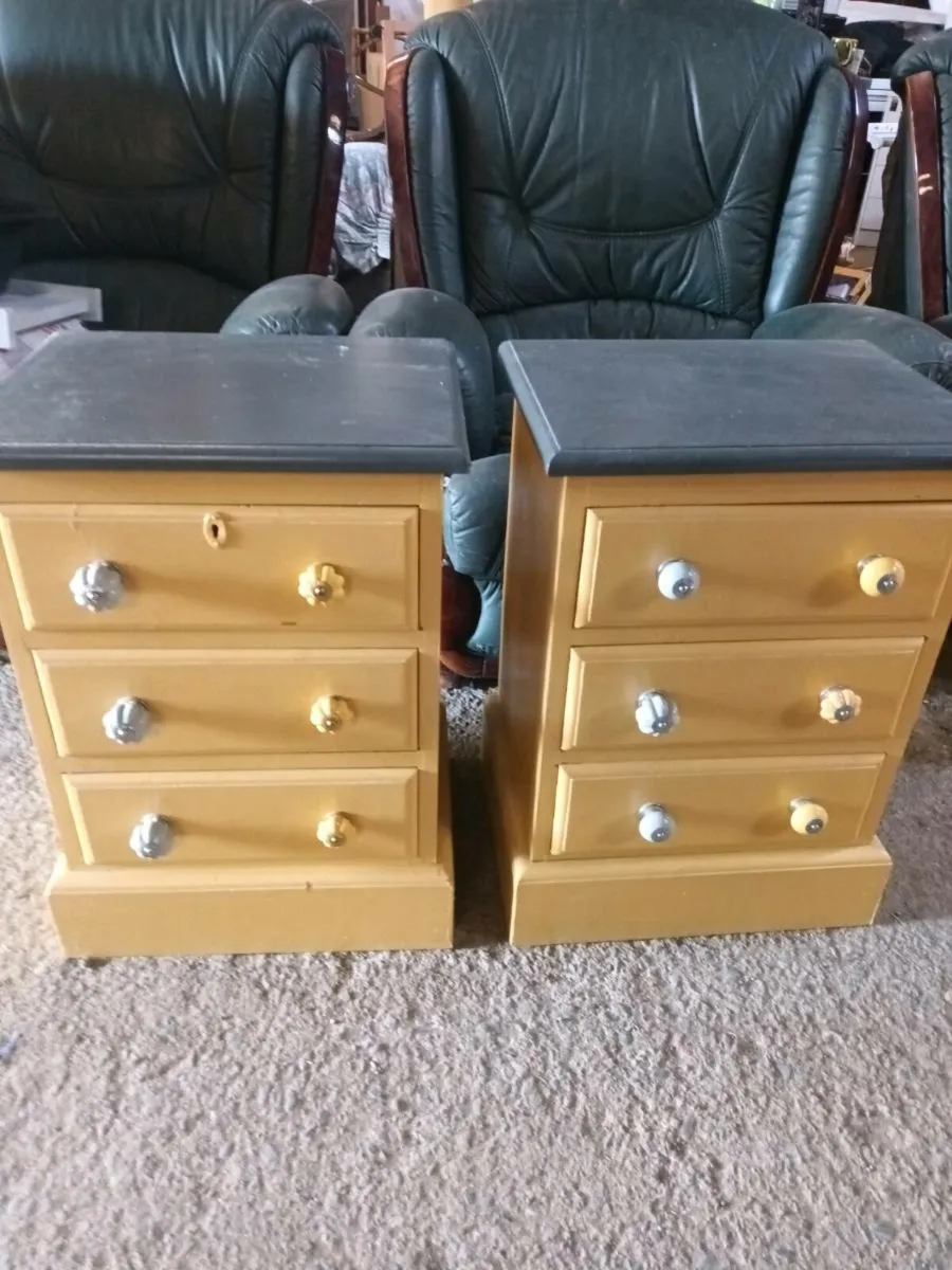 Pair Bedside Lockers - Image 1