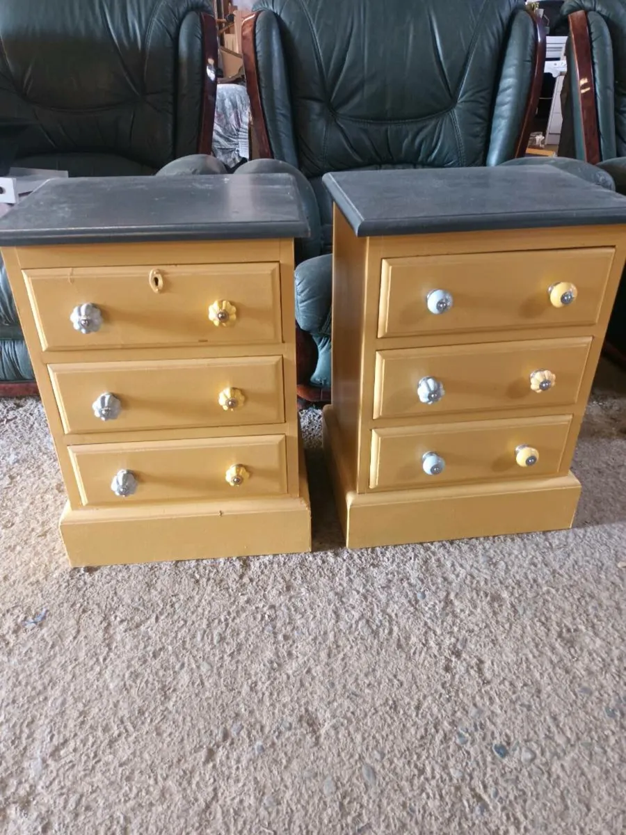 Pair Bedside Lockers - Image 2