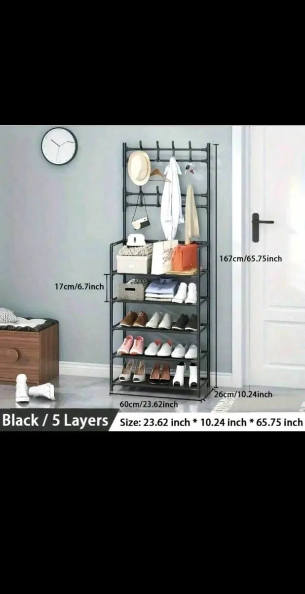 MetalShoe rack & Hanger - Image 1