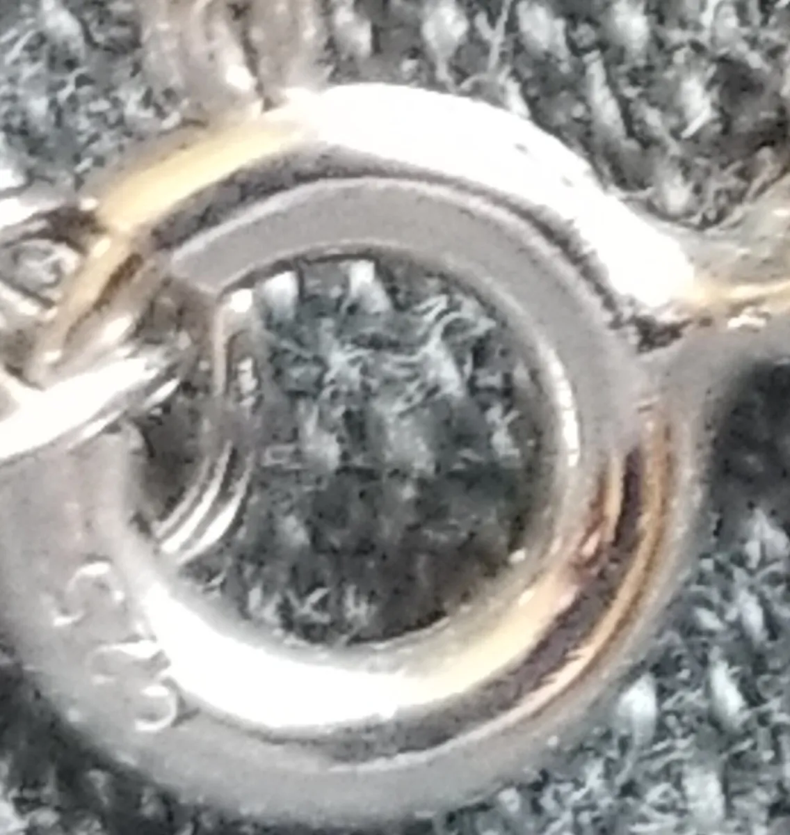 Mens silver chain stamped - Image 2