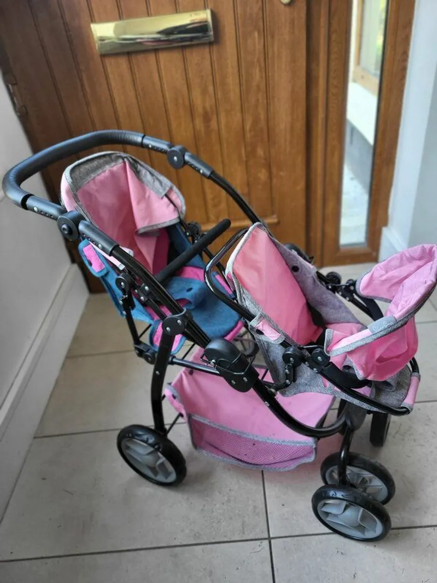 Dolls Double Buggy Excellent Condition Hardly Used - Image 3