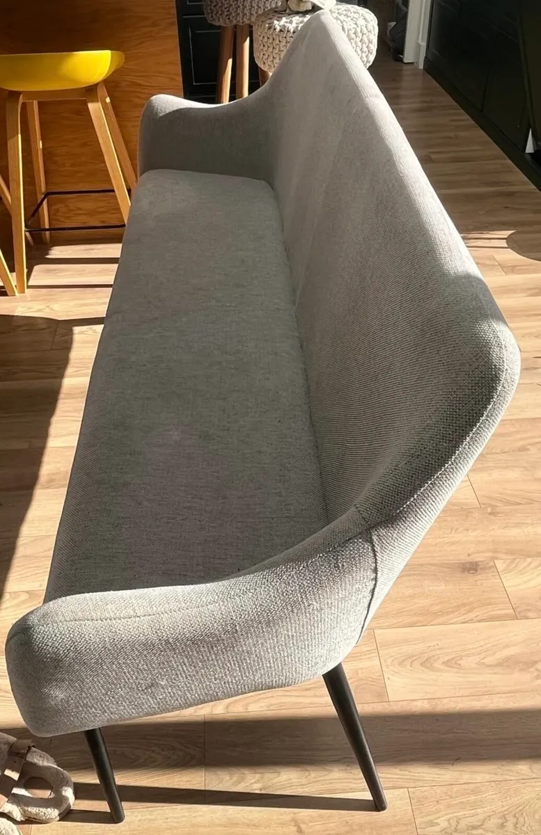 Meadows & Byrne - Ella upholstered bench - Grey - Image 3