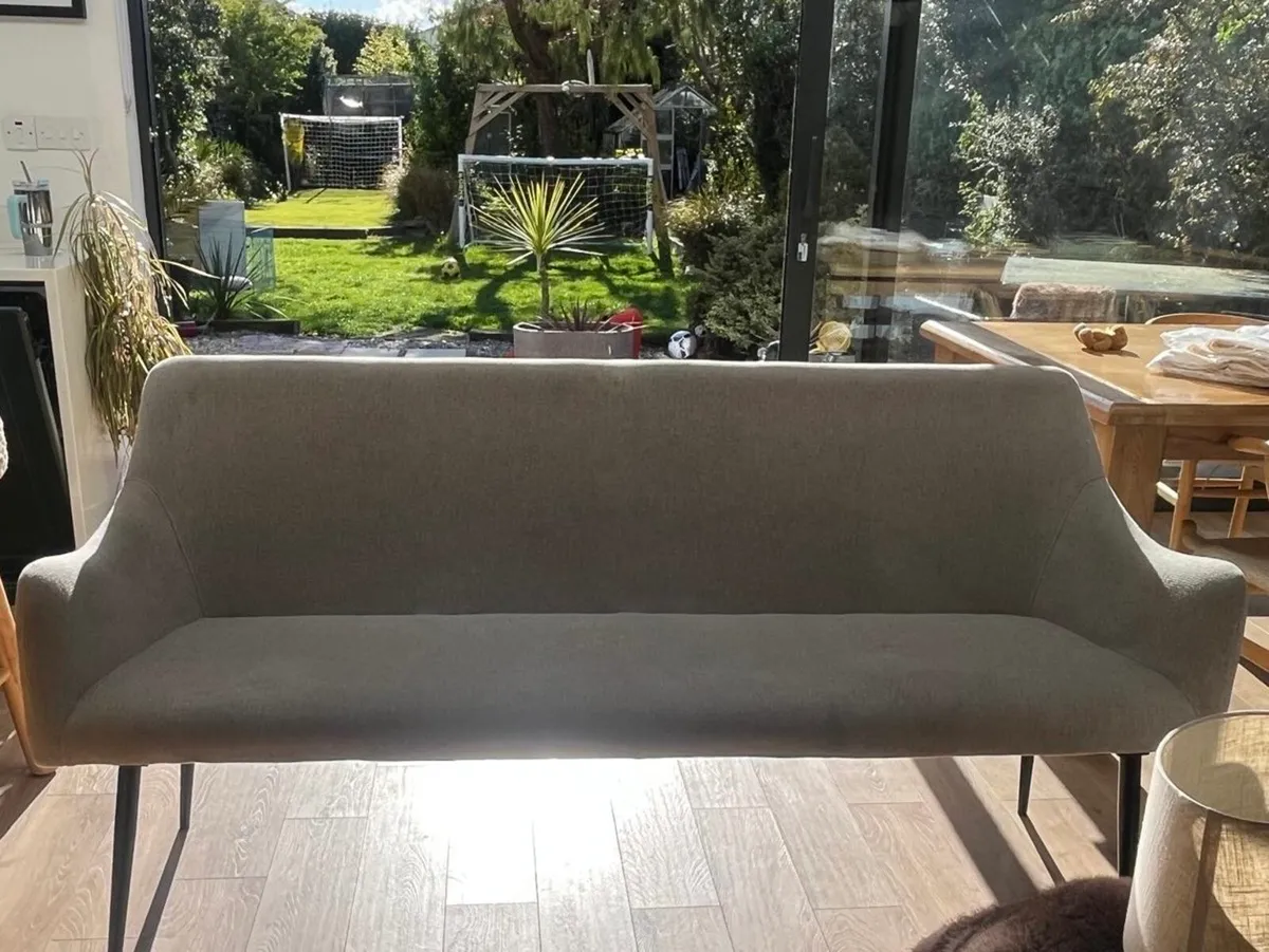 Meadows & Byrne - Ella upholstered bench - Grey - Image 4