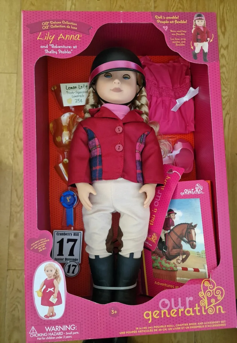 Our Generation Lily Anna Deluxe Doll With Book - Image 1