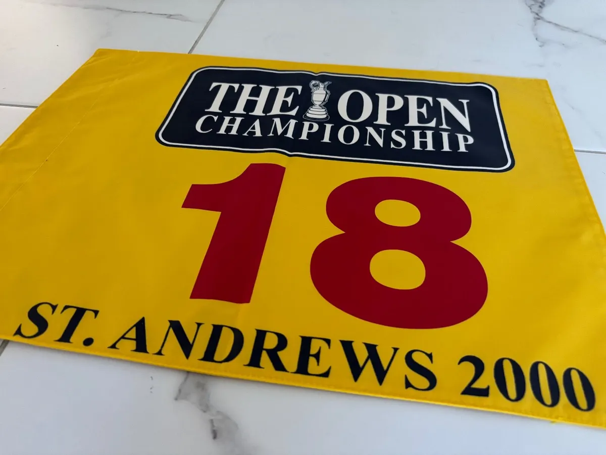 St Andrews 2000 Tiger Slam Open Championship Flag - Image 2