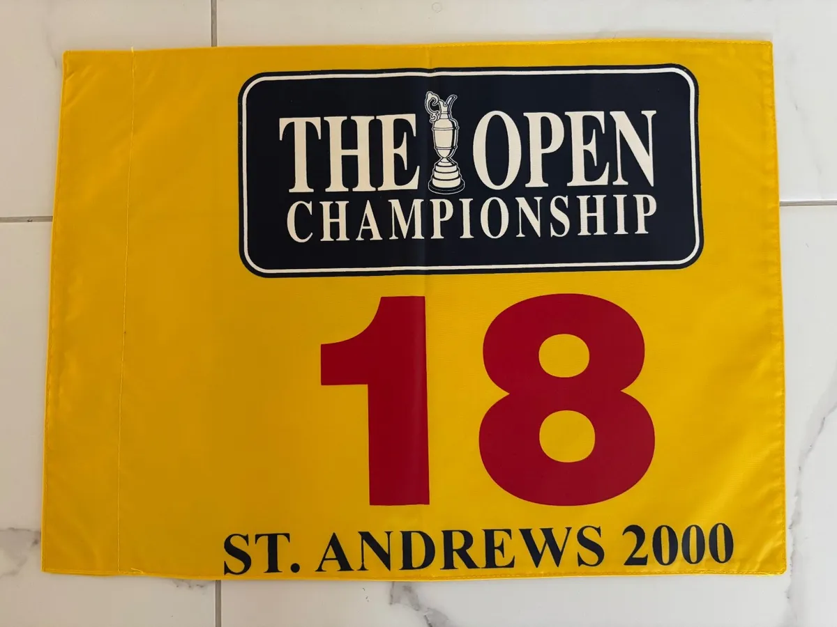 St Andrews 2000 Tiger Slam Open Championship Flag - Image 1