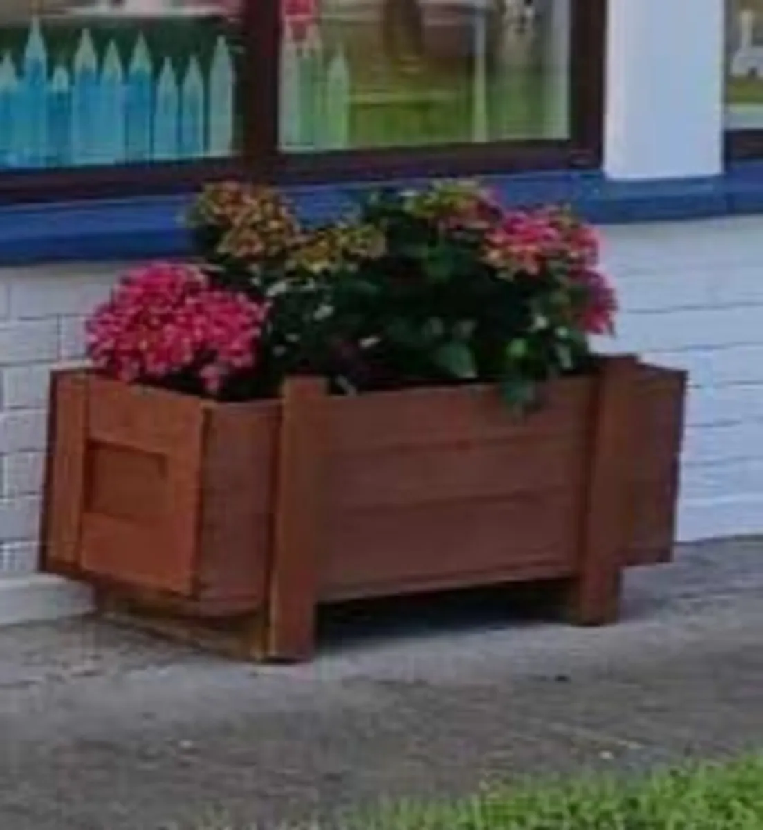 Garden planters wooden box pots