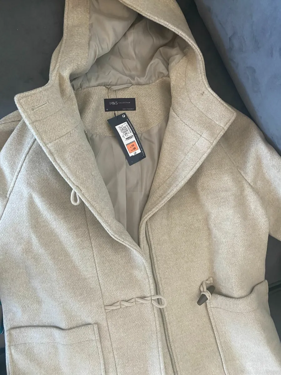 M&S Textured Hooded Duffle Coat - Never Worn
