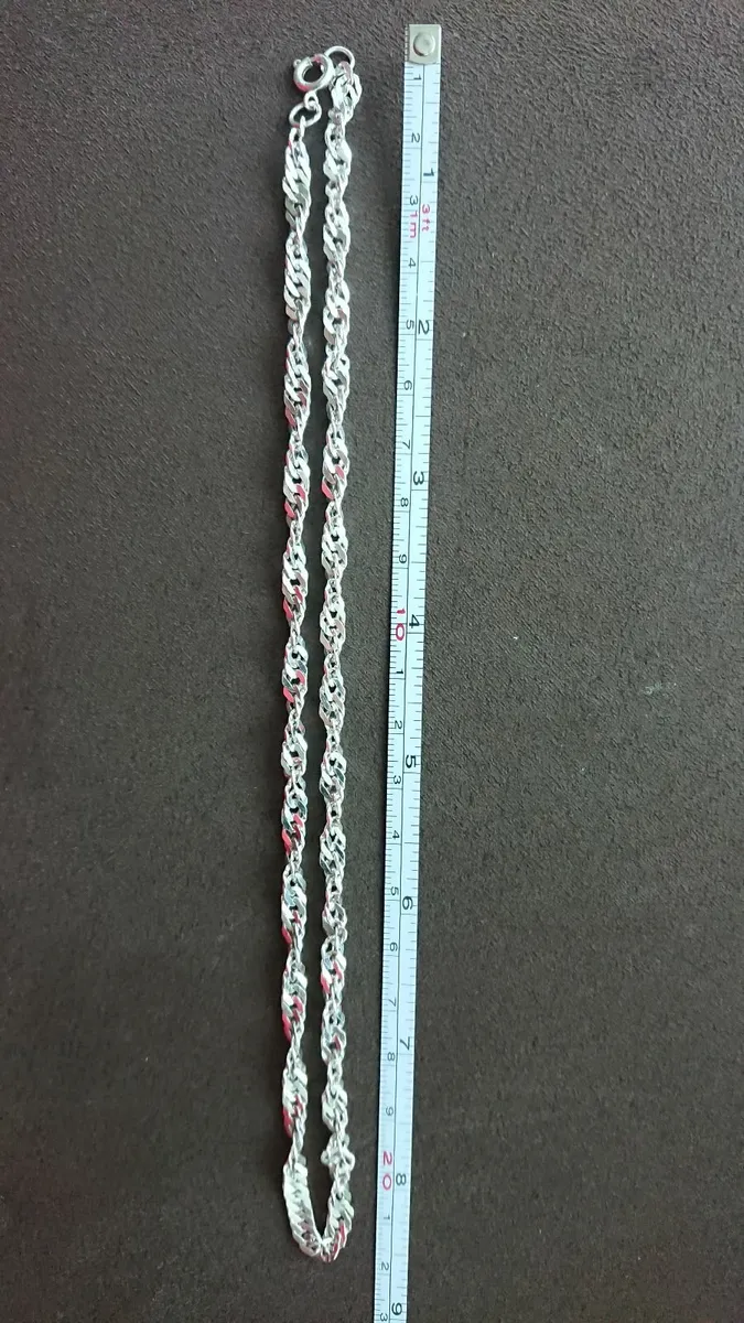 925 Silver matching Chain & bracellet - Image 4