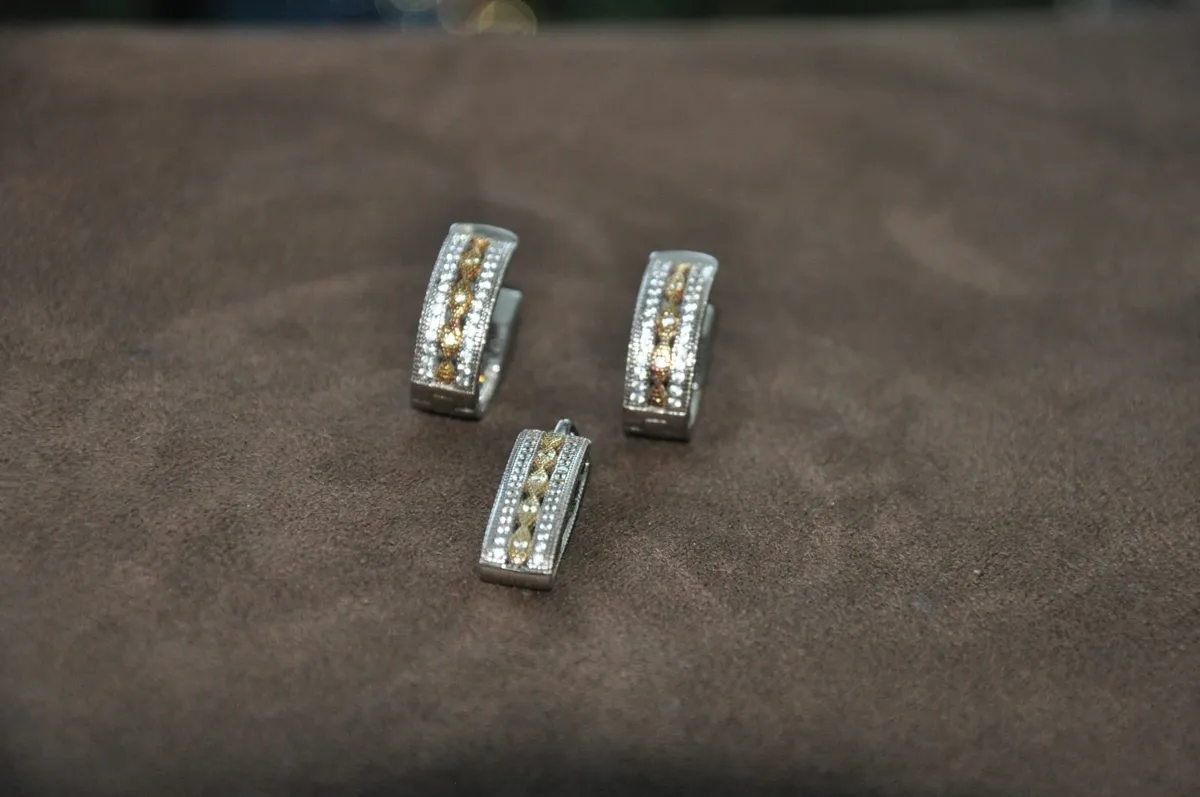 925 silver earrings and pendant set - Image 3