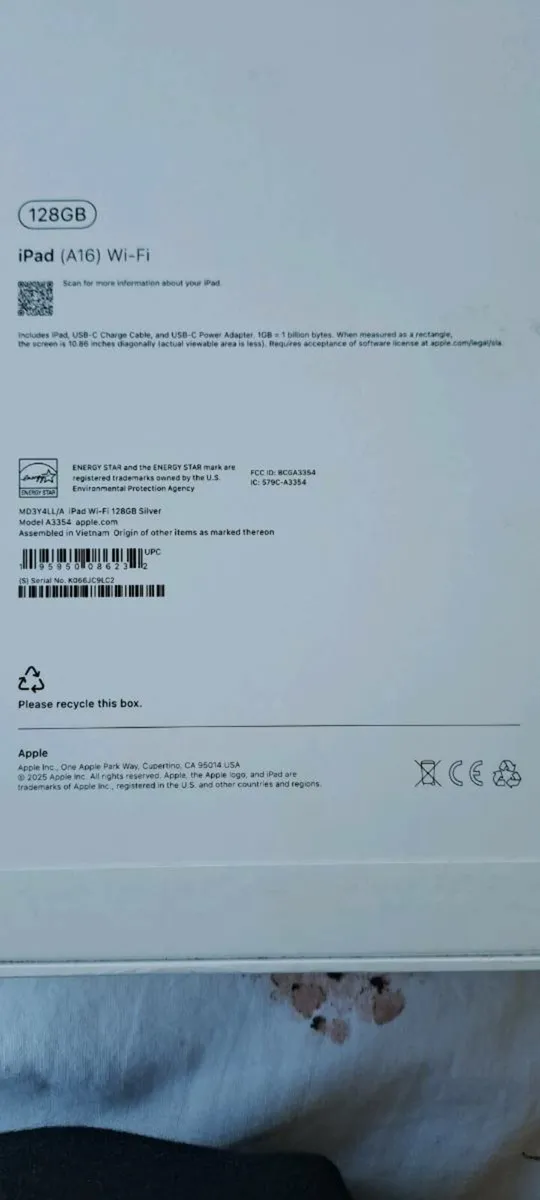 APPLE 11" iPad (2025) - 128 GB, Silver, A16 - Image 3