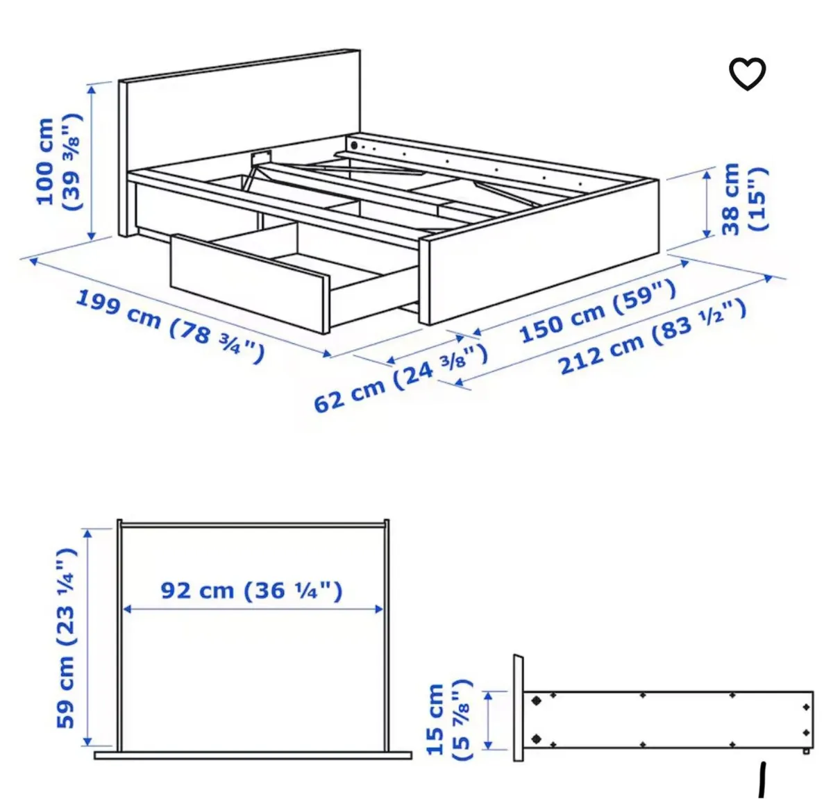 IKEA Malm Bed frame - Image 3