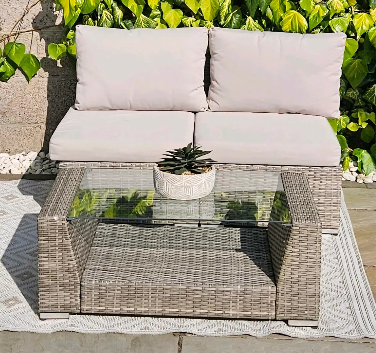 Rattan Garden Furniture Corner Set Consists - Image 4
