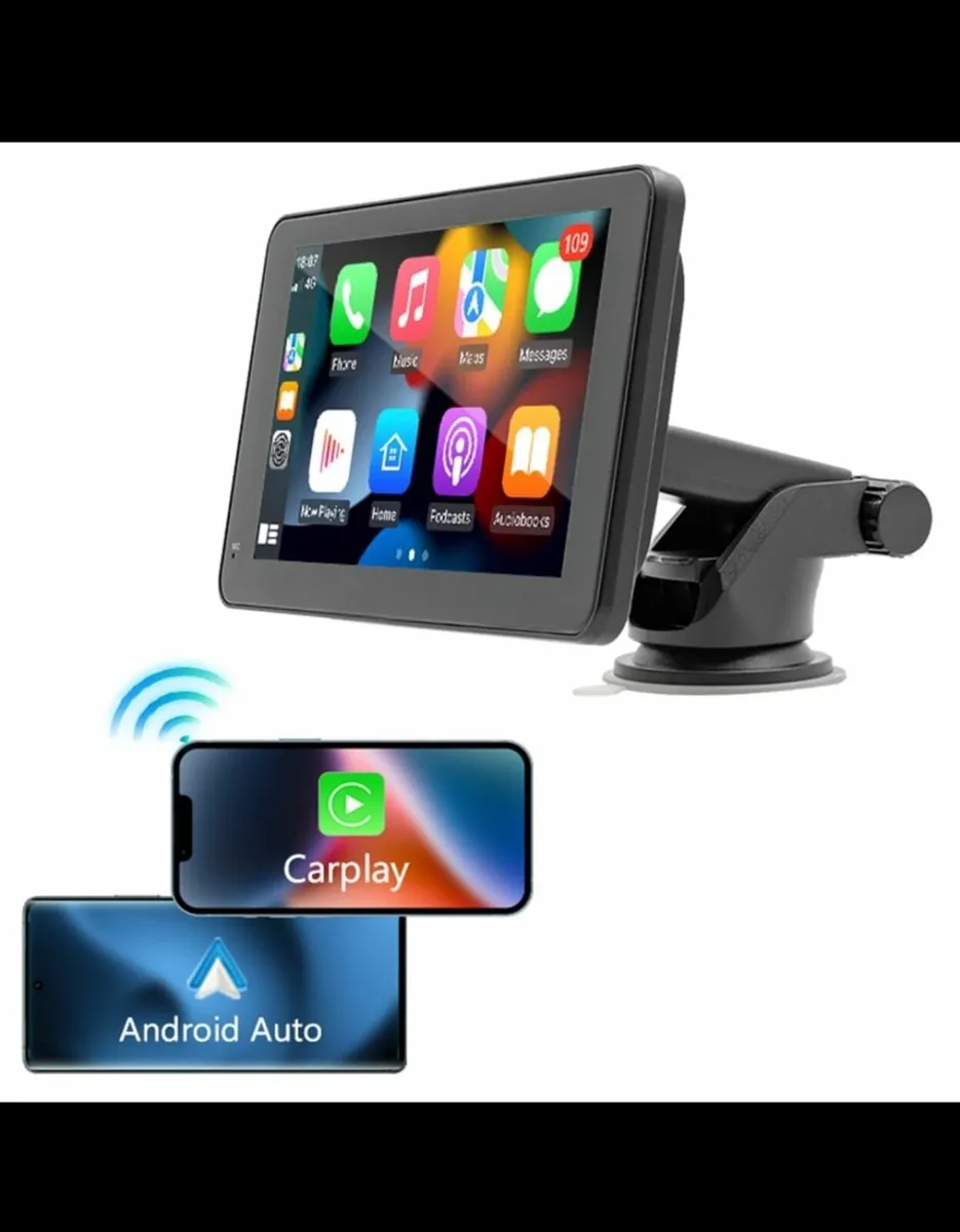 CarPlay Screen, 7-inch HD, Android Auto, Wireless - Image 1