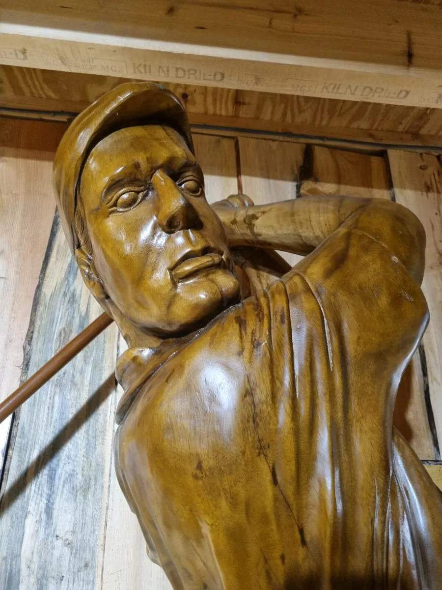 Larger Than Life Teak Golfer (8'3" Tall) - Image 4