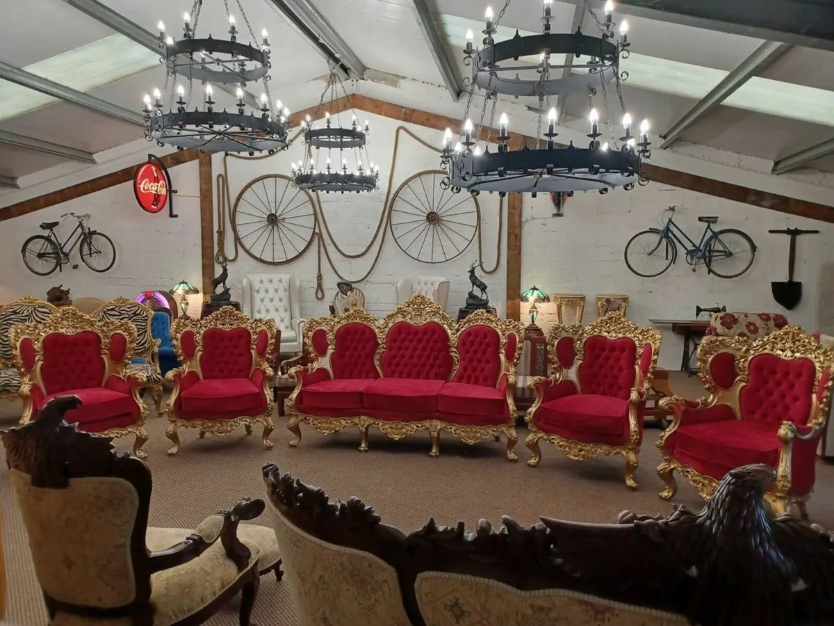 2 x Large Gothic Chandeliers 4' Wide (995 Each) - Image 1