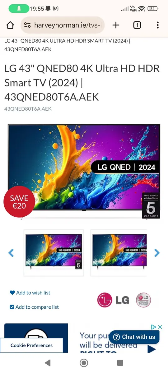 LG QNED 80 43" - Image 1