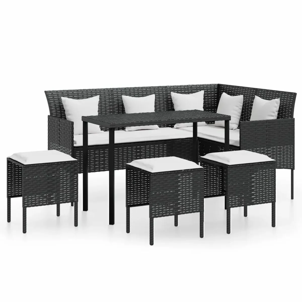 [Free P&P] L Shaped Poly Rattan Garden Sofa - Image 2