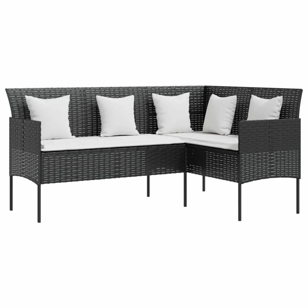 [Free P&P] L Shaped Poly Rattan Garden Sofa - Image 3