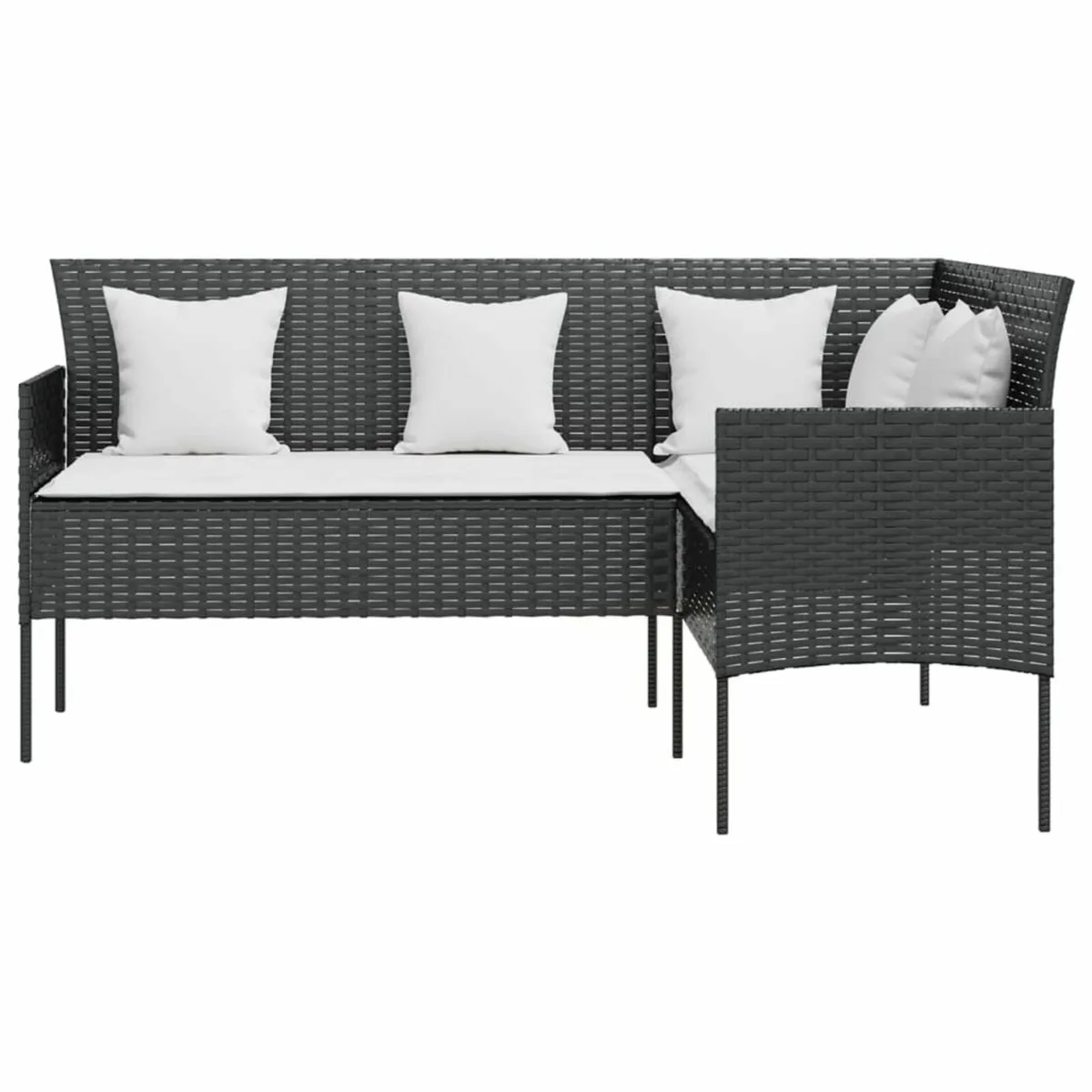[Free P&P] L Shaped Poly Rattan Garden Sofa - Image 4
