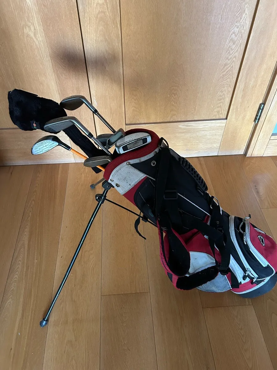 Left handed golf club set with bag - Image 1