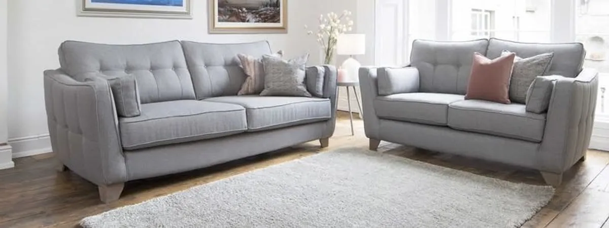 Harvey Norman Roxy 3 seater couches sofas x2 - Image 1