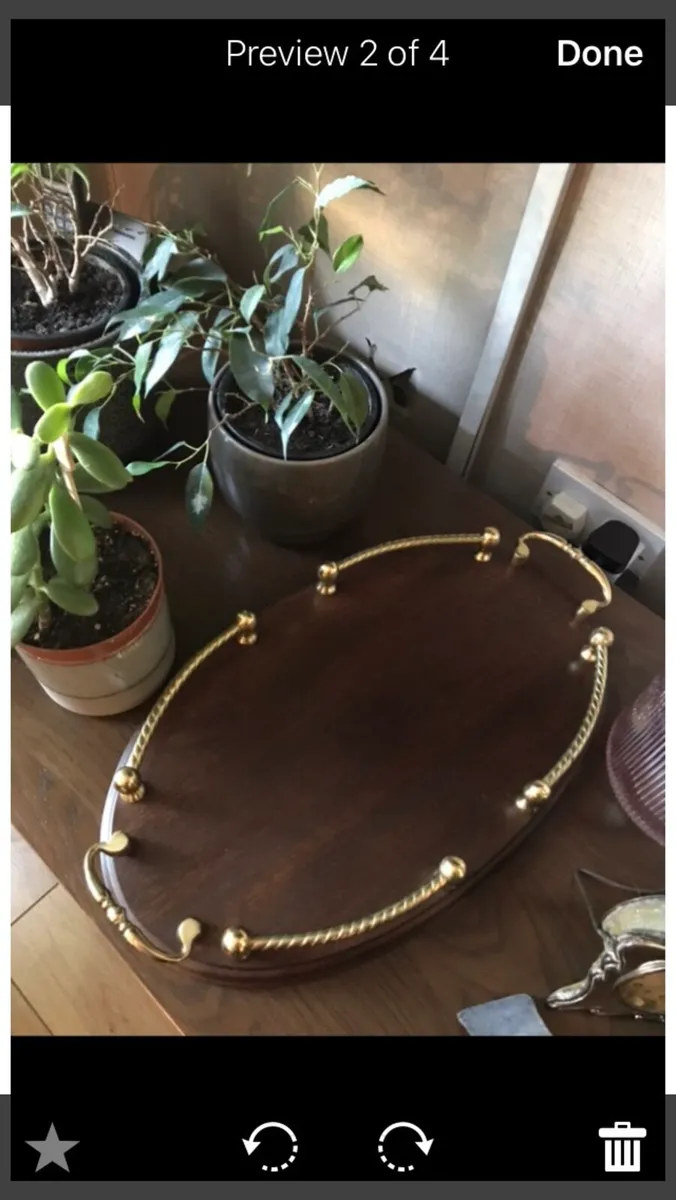 Brass railed gallery tray - Image 1