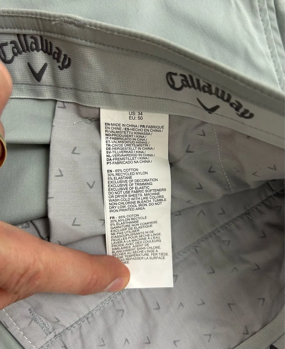 NEW Callaway Golf Shorts Mens Medium W34 - Image 3