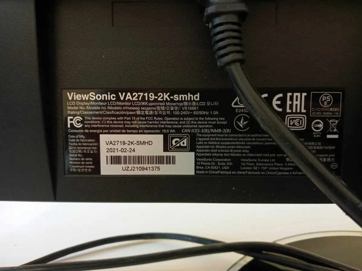 Delivery - ViewSonic 27 Inch Monitor - Image 4