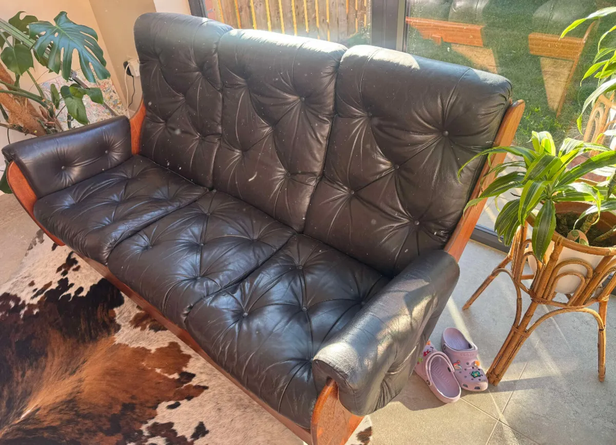 G plan saddle back 3 seater sofa retro vintage - Image 4