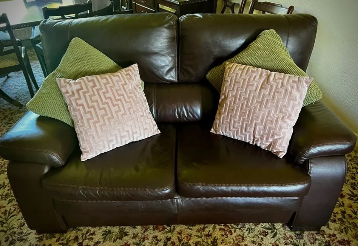 Luxury Leather 3-piece Suite - Image 2