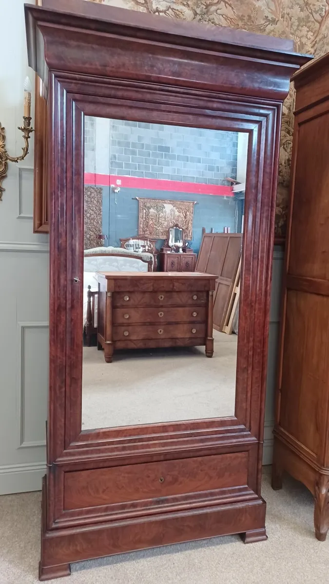 Three antique wardrobe - Image 2