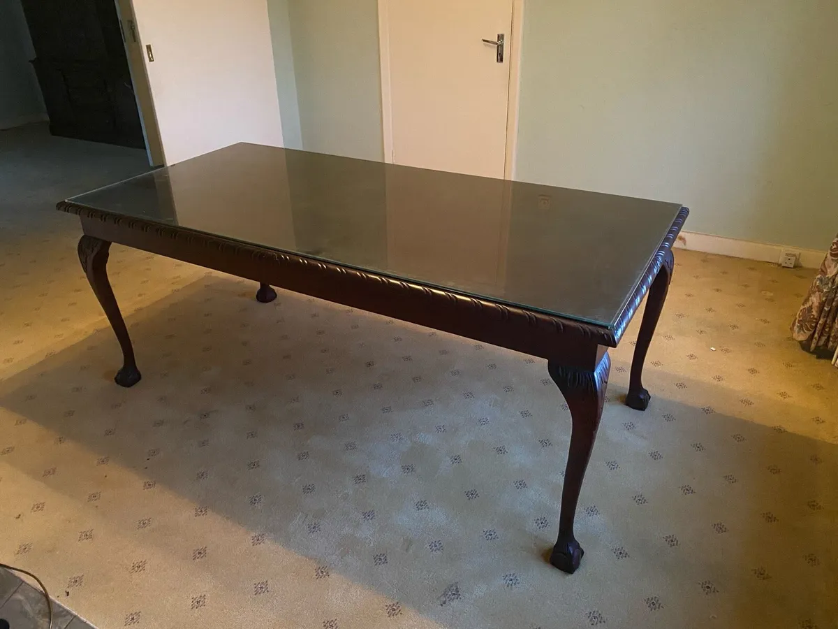 Dining Table with glass protector - Image 2